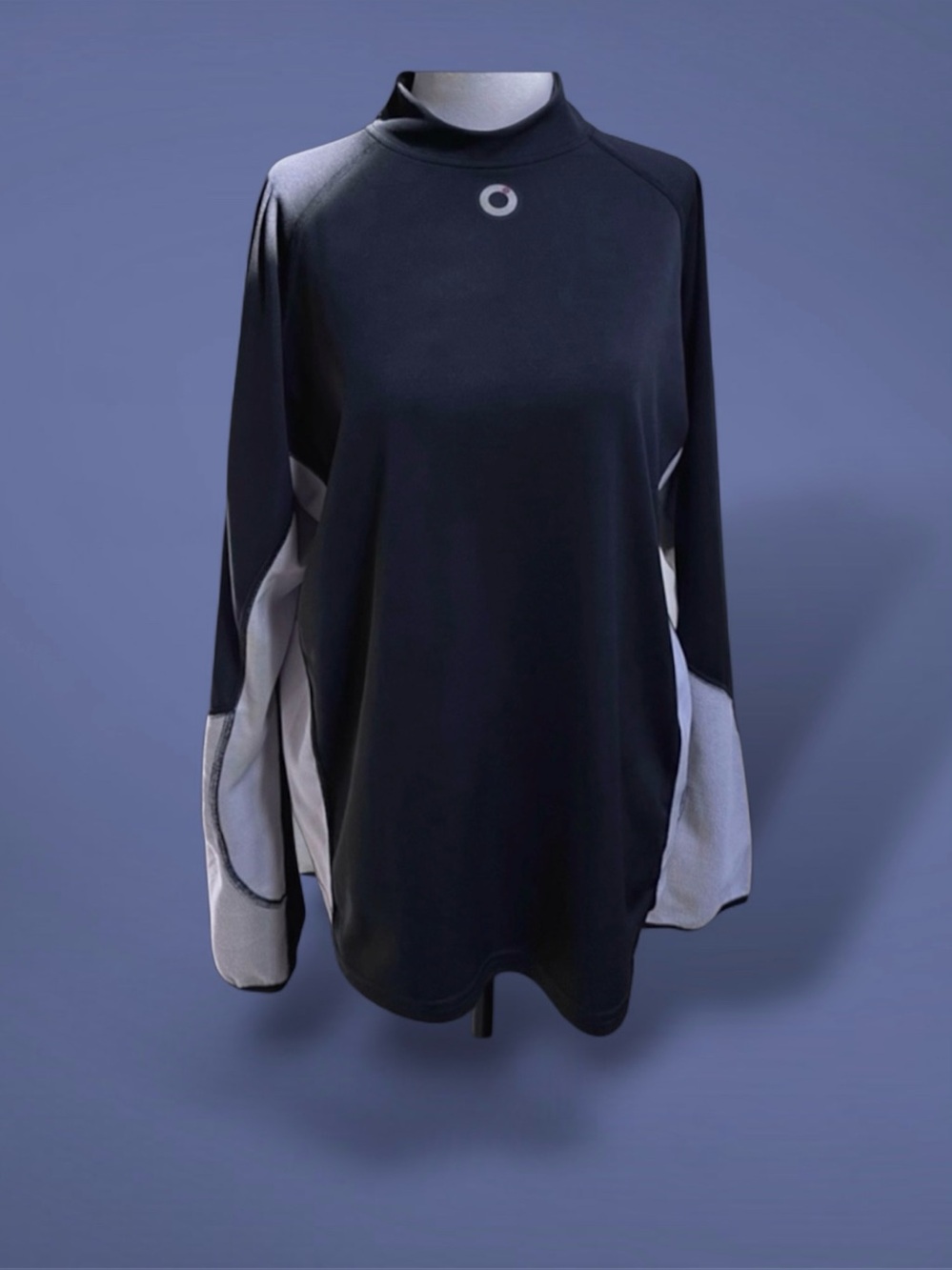 180s Performance Half Zip Men Large L Training Top Pullover Black Grey Unisex